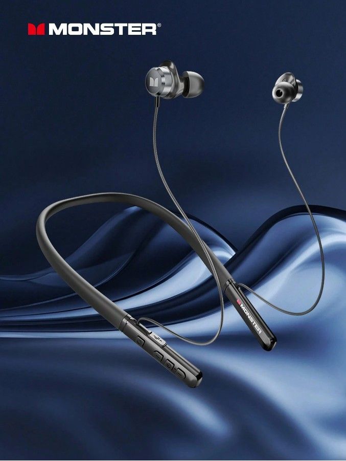 Monster - SG03 - Pro Wireless Neckband Earphones - Black Monster - SG03 - Pro Wireless Neckband Earphones - Black